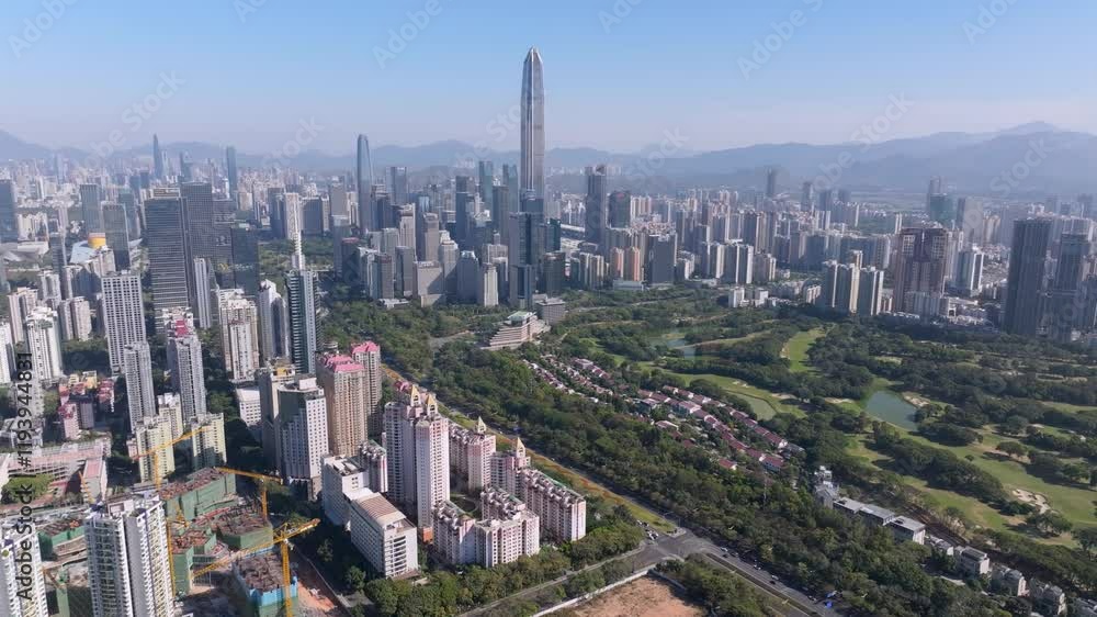 Aerial view of Shenzhen cityscape Aerial view of Shenzhen cityscape