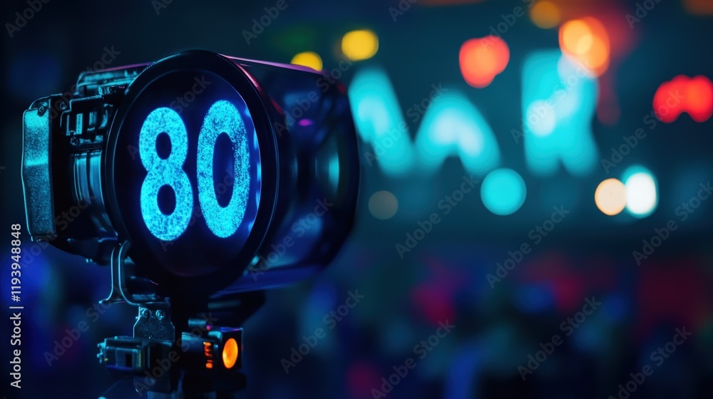 Eighty Neon Number in a Dark Room Eighty Neon Number in a Dark Room
