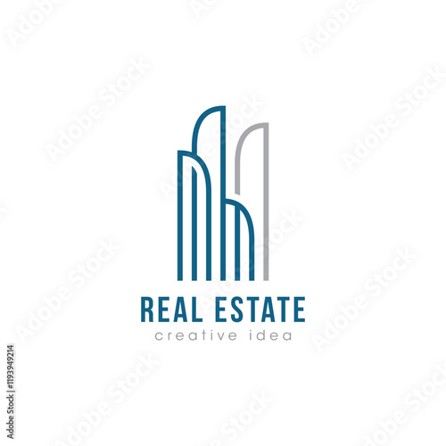 Creative Real Estate and Building Concept Logo Design Template