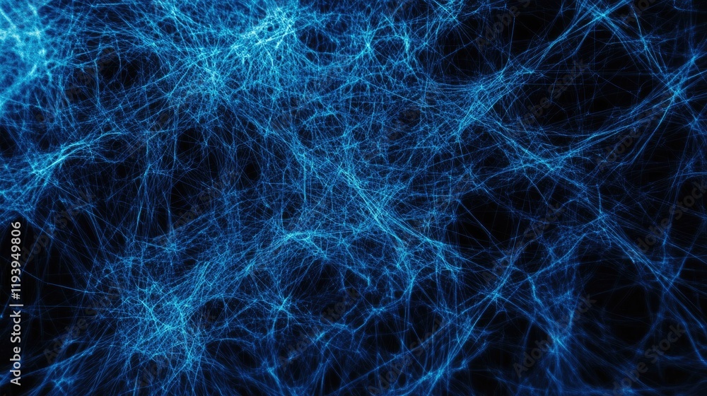 Abstract blue network lines forming a digital web, symbolizing connectivity, data transmission, and technological progress on a dark background Abstract blue network lines forming a digital web, symbolizing connectivity, data transmission, and technological progress on a dark background