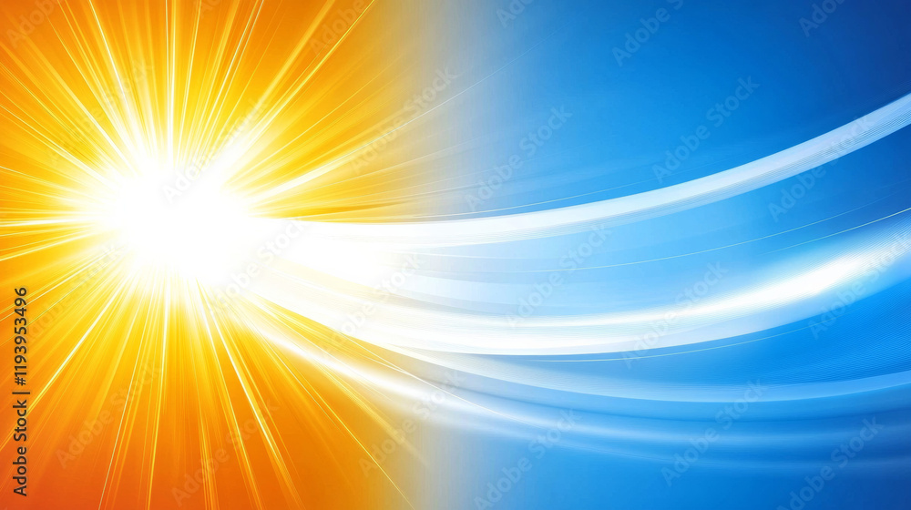 Obraz premium Bright abstract background with sunburst effect