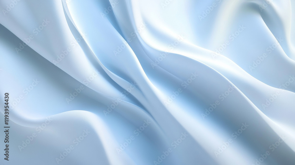 Obraz premium Soft light blue abstract background with gentle curves