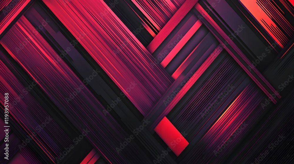 Fototapeta premium Abstract Red and Black Diagonal Line Pattern Design