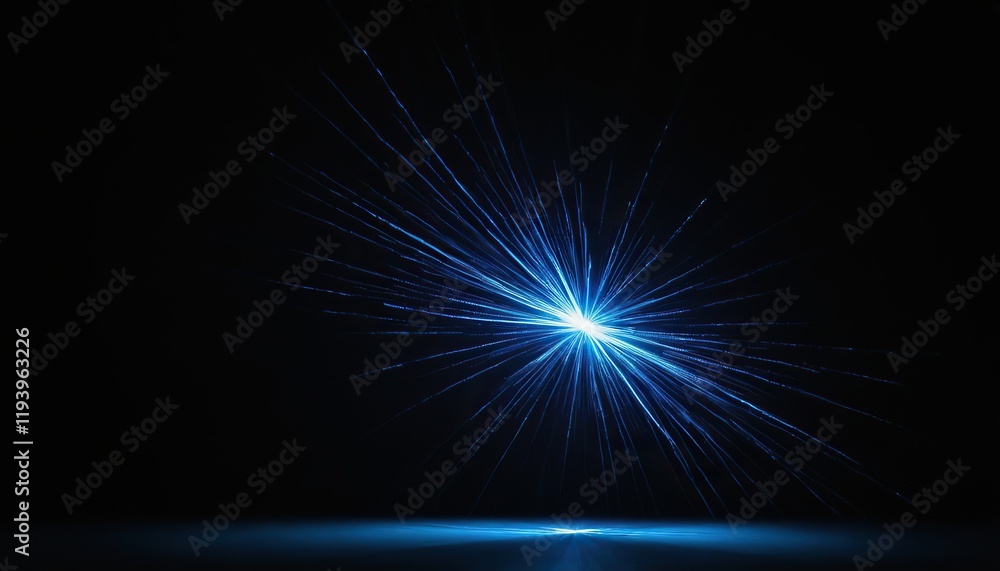 Fototapeta premium Abstract blue light rays and stage effects spotlighting a captivating background