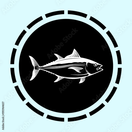 tuna fish illustration icon