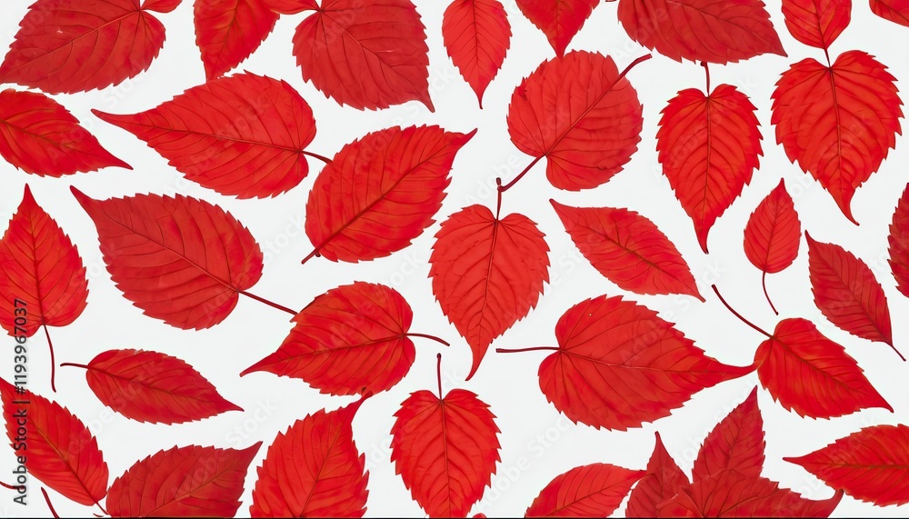 Obraz premium A collection of autumn leaves with a red berry on the top S6