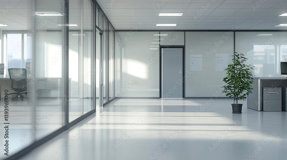 Blurred office interior background with a blurred door and glass wall, blurry bokeh light effect for a business concept design. High-quality photo, taken with a telephoto lens in realistic daylight.Ai Blurred office interior background with a blurred door and glass wall, blurry bokeh light effect for a business concept design. High-quality photo, taken with a telephoto lens in realistic daylight.Ai