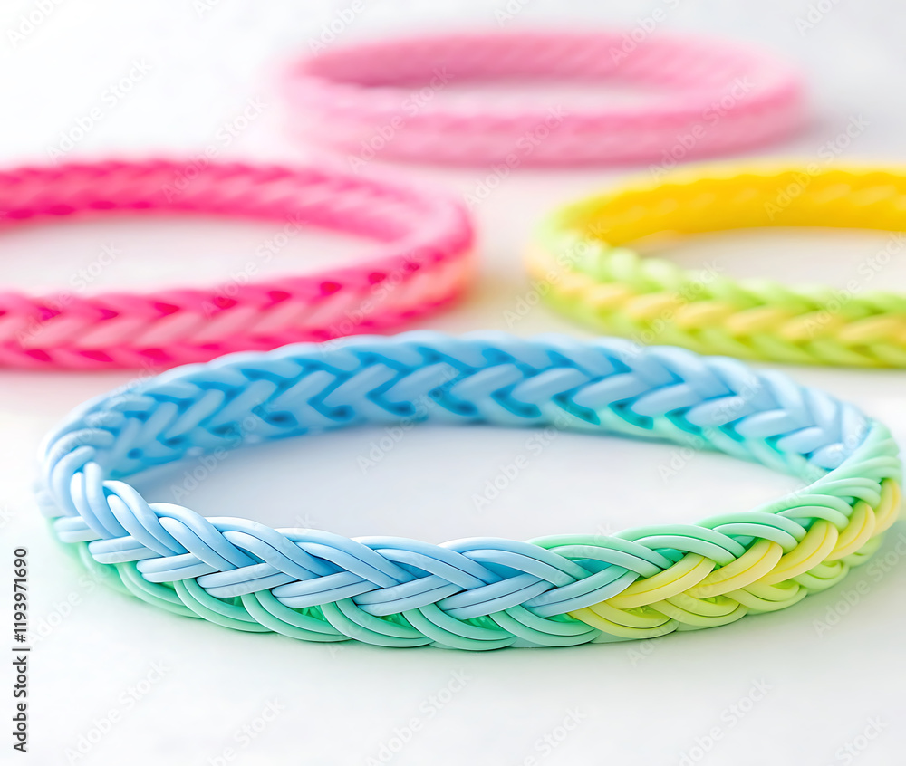 Colorful Loom Band Bracelets DIY Rubber Band Jewelry Colorful Loom Band Bracelets DIY Rubber Band Jewelry