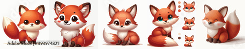 collection of cute and adorable fox vectors