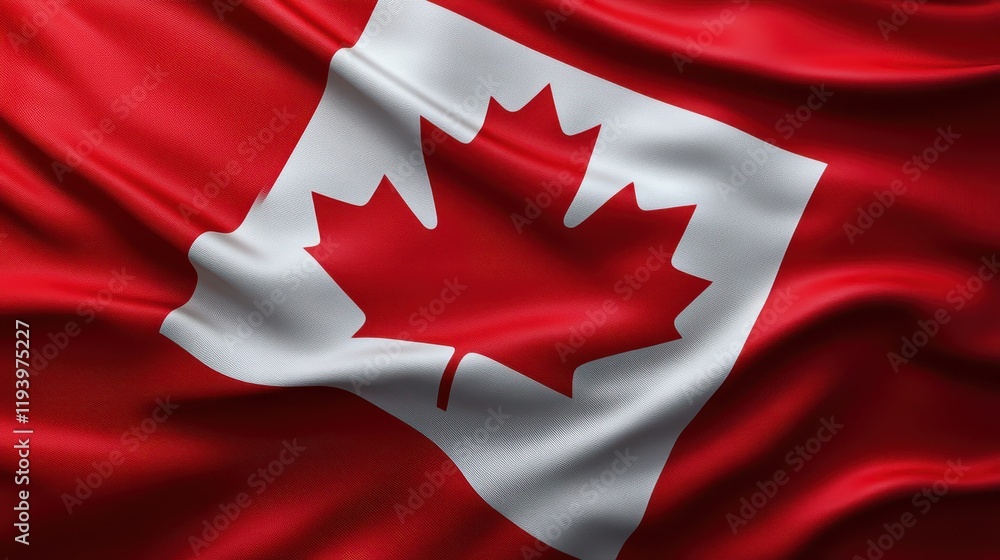A vibrant display of the canadian flag, symbol of national pride and unity majestic A vibrant display of the canadian flag, symbol of national pride and unity majestic