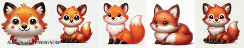 collection of cute and adorable fox vectors