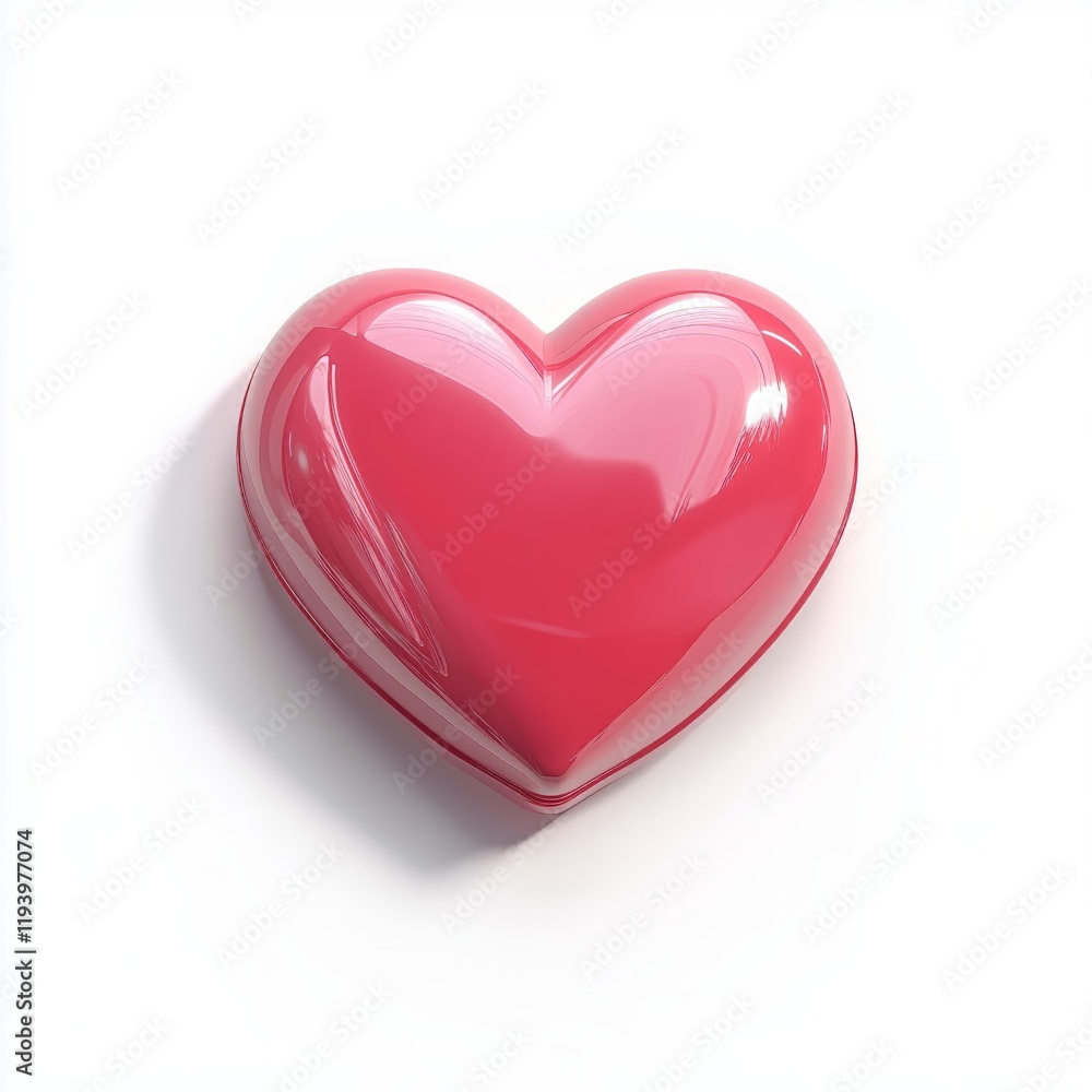 3D heart-shaped object on a white background, glossy pink color, front view, high resolution, high quality, high detail, sharp focus, isolated, no shadows, clean background - Generative AI 3D heart-shaped object on a white background, glossy pink color, front view, high resolution, high quality, high detail, sharp focus, isolated, no shadows, clean background - Generative AI
