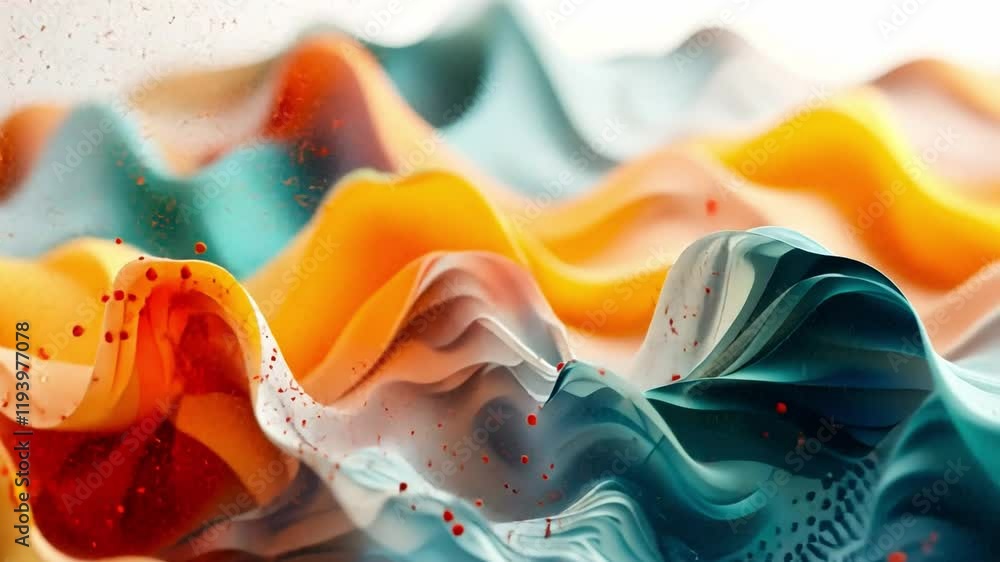 Abstract Liquid Landscape: A mesmerizing abstract composition featuring flowing, vibrant hues of teal, orange, and white, reminiscent of a liquid landscape, evokes a sense of movement, energy. Abstract Liquid Landscape: A mesmerizing abstract composition featuring flowing, vibrant hues of teal, orange, and white, reminiscent of a liquid landscape, evokes a sense of movement, energy.