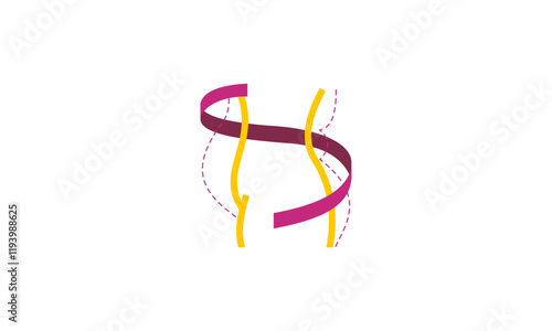 Losing weight icon in bold line - diet, fitness or liposuction logo