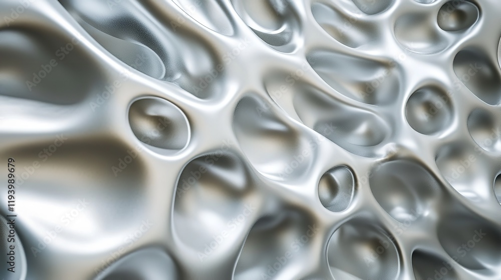 3D Rendered Abstract Grey Metallic Background. Wavy Silver 3D Rendered Abstract Grey Metallic Background. Wavy Silver
