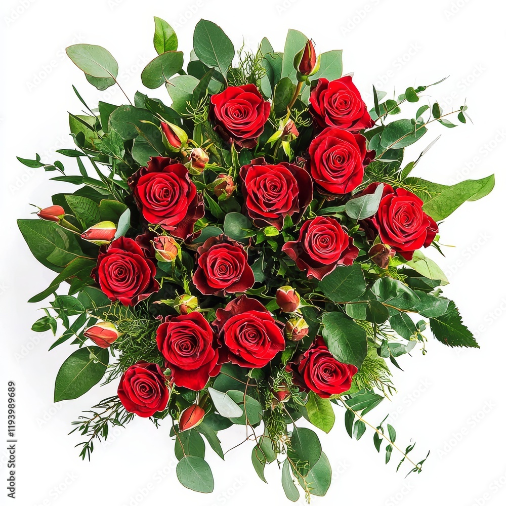 Luxurious Red Rose Bouquet for Romantic Occasions and Valentine's Celebrations with Fresh Greenery and Elegant Presentation Luxurious Red Rose Bouquet for Romantic Occasions and Valentine's Celebrations with Fresh Greenery and Elegant Presentation