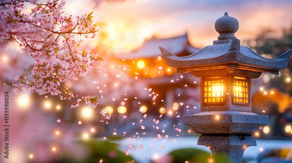 Obraz premium Japanese Cherry Blossom Garden