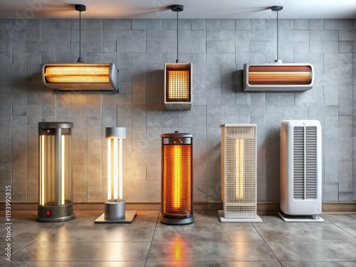 Wallpaper Mural Drone View: Electric Heaters Indoor Grey Wall - Home Heating Solutions Torontodigital.ca