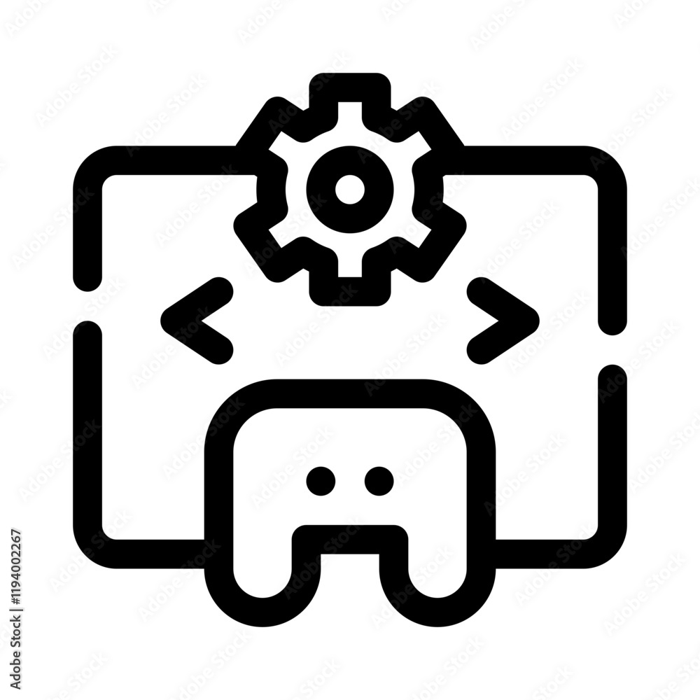 Game Development Software line icon Game Development Software line icon