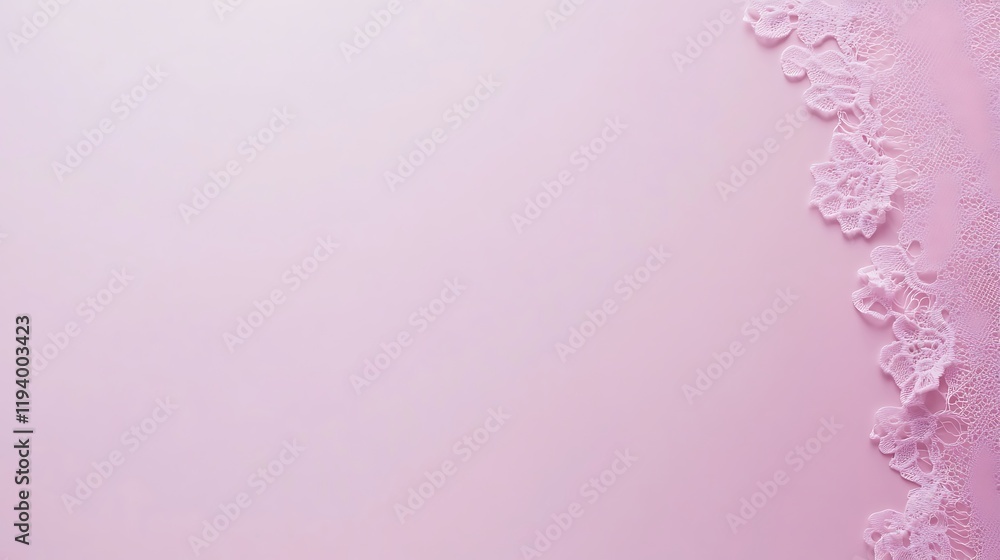 Delicate Pink Lace Border On Pastel Background Delicate Pink Lace Border On Pastel Background