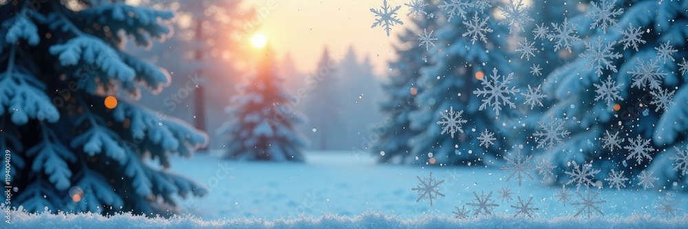 Frosty windowpane with snowflakes gently falling, frost, serene, frosty glass Frosty windowpane with snowflakes gently falling, frost, serene, frosty glass