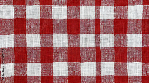 Red white gingham fabric texture background (2)