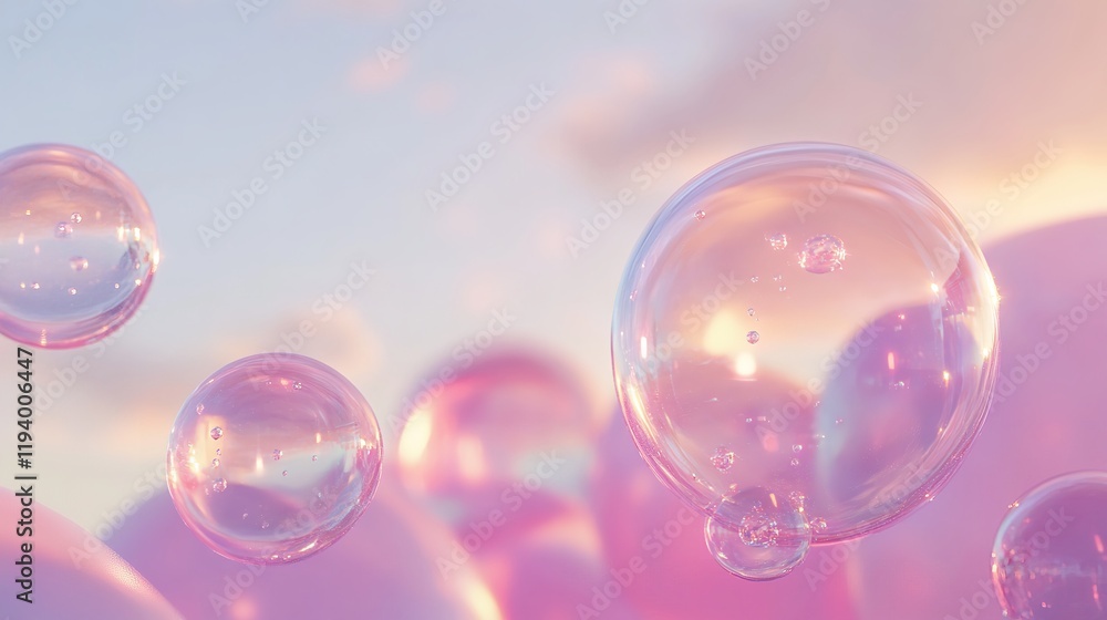 Abstract 3D Art Background, Holographic Floating Liquid Blob Abstract 3D Art Background, Holographic Floating Liquid Blob