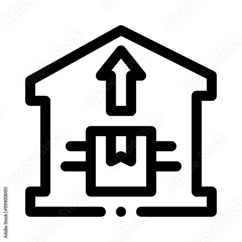 Home delivery line icon