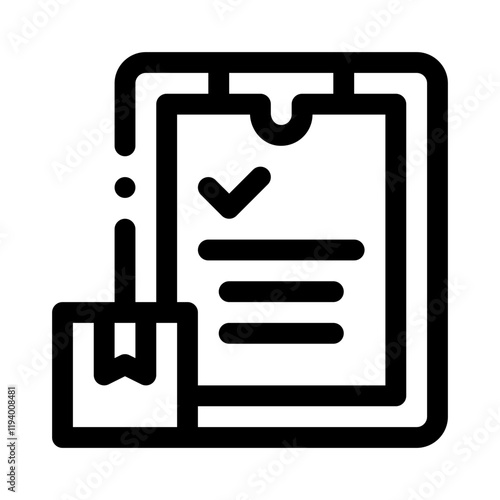 Order confirmation line icon