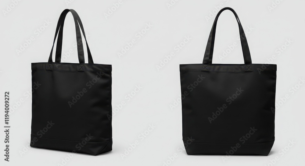 Black canvas tote bag, minimalist design, sturdy handles, eco-friendly shopping bag, reusable carryall, plain texture, sustainable accessory, Black canvas tote bag, minimalist design, sturdy handles, eco-friendly shopping bag, reusable carryall, plain texture, sustainable accessory,