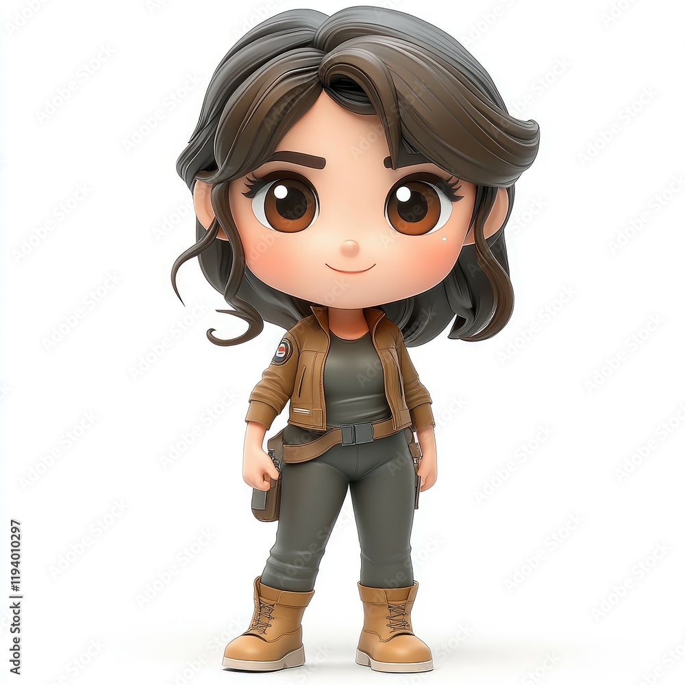 Adorable 3D Render of a Cute Girl Character: Kawaii Anime-Style Digital Art Adorable 3D Render of a Cute Girl Character: Kawaii Anime-Style Digital Art