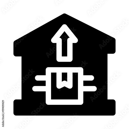 Home delivery glyph icon