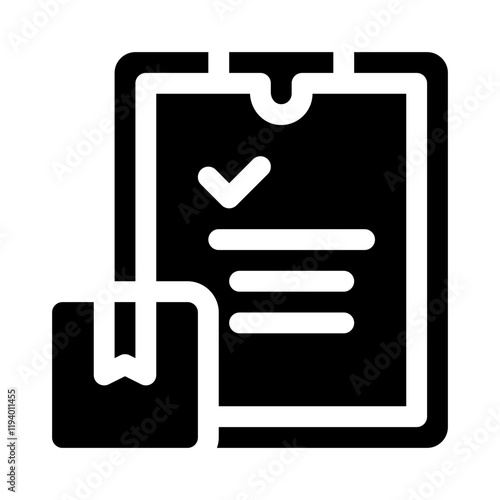 Order confirmation glyph icon