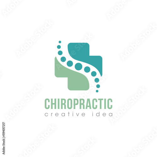 Creative Chiropractic Concept Logo Design Template
