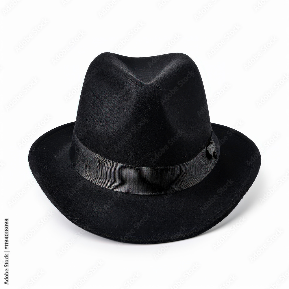 Classic Black Fedora Hat with a Smooth Satin Band Perfect for Fashion, Costume, and Photography Needs in Various Settings and Styles Classic Black Fedora Hat with a Smooth Satin Band Perfect for Fashion, Costume, and Photography Needs in Various Settings and Styles