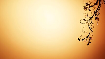 Elegant Floral Design on Golden Background