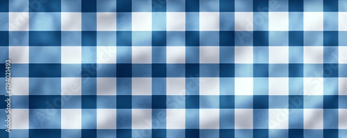 Blue gingham fabric texture, seamless pattern, digital background, design element