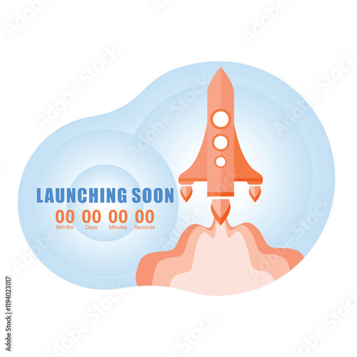 Starting a new business with a rocket launch and a countdown.