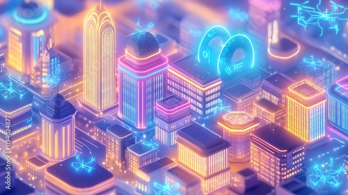 Wallpaper Mural - isometric illustration Torontodigital.ca