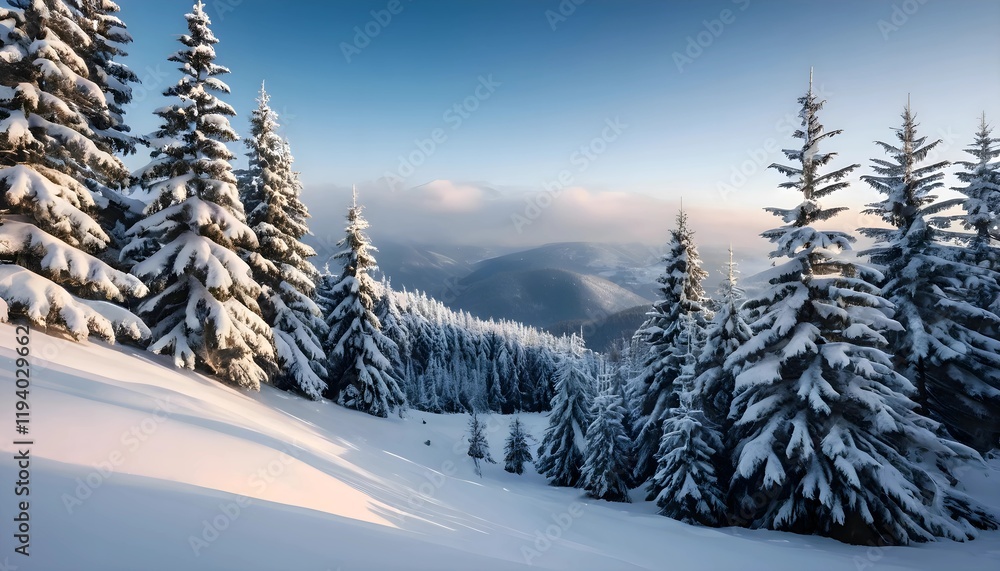 snow covered trees snow covered trees