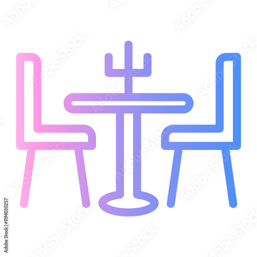 dinner Line Gradient Icon