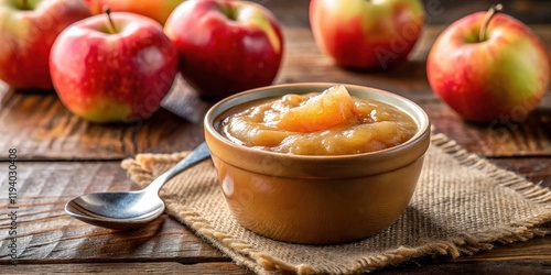 Wallpaper Mural Homemade Applesauce Recipe: Small Cup, Spoon, Rustic Photo, Food Photography, Dessert, Healthy Snack Torontodigital.ca