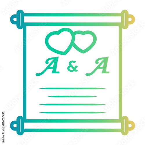wedding Line Gradient Icon