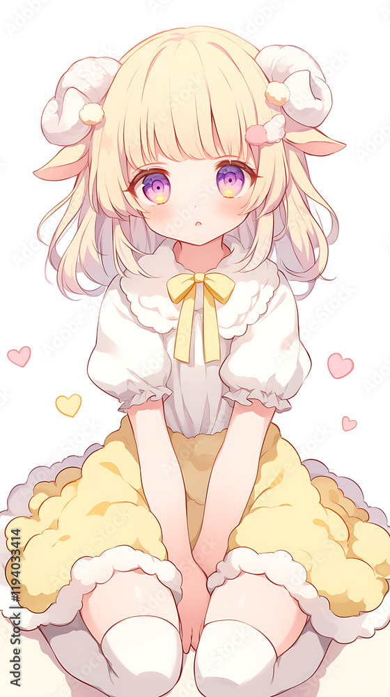 A cute, anime-style character with pastel colors and a playful expression. A cute, anime-style character with pastel colors and a playful expression.