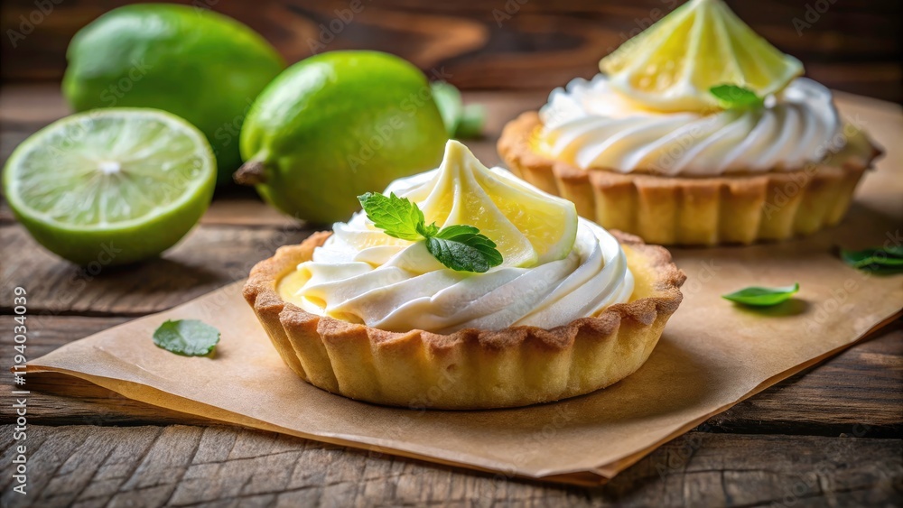 Lemon Tartlet with Lime Curd & Italian Meringue - Artisan Pastry, Delicious Dessert, Bakery Photography Lemon Tartlet with Lime Curd & Italian Meringue - Artisan Pastry, Delicious Dessert, Bakery Photography