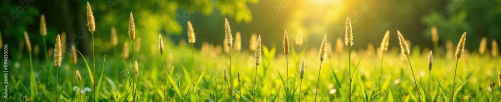 Tall weeds swaying in the breeze with a hint of sunlight filtering through, greenery, foliage Tall weeds swaying in the breeze with a hint of sunlight filtering through, greenery, foliage