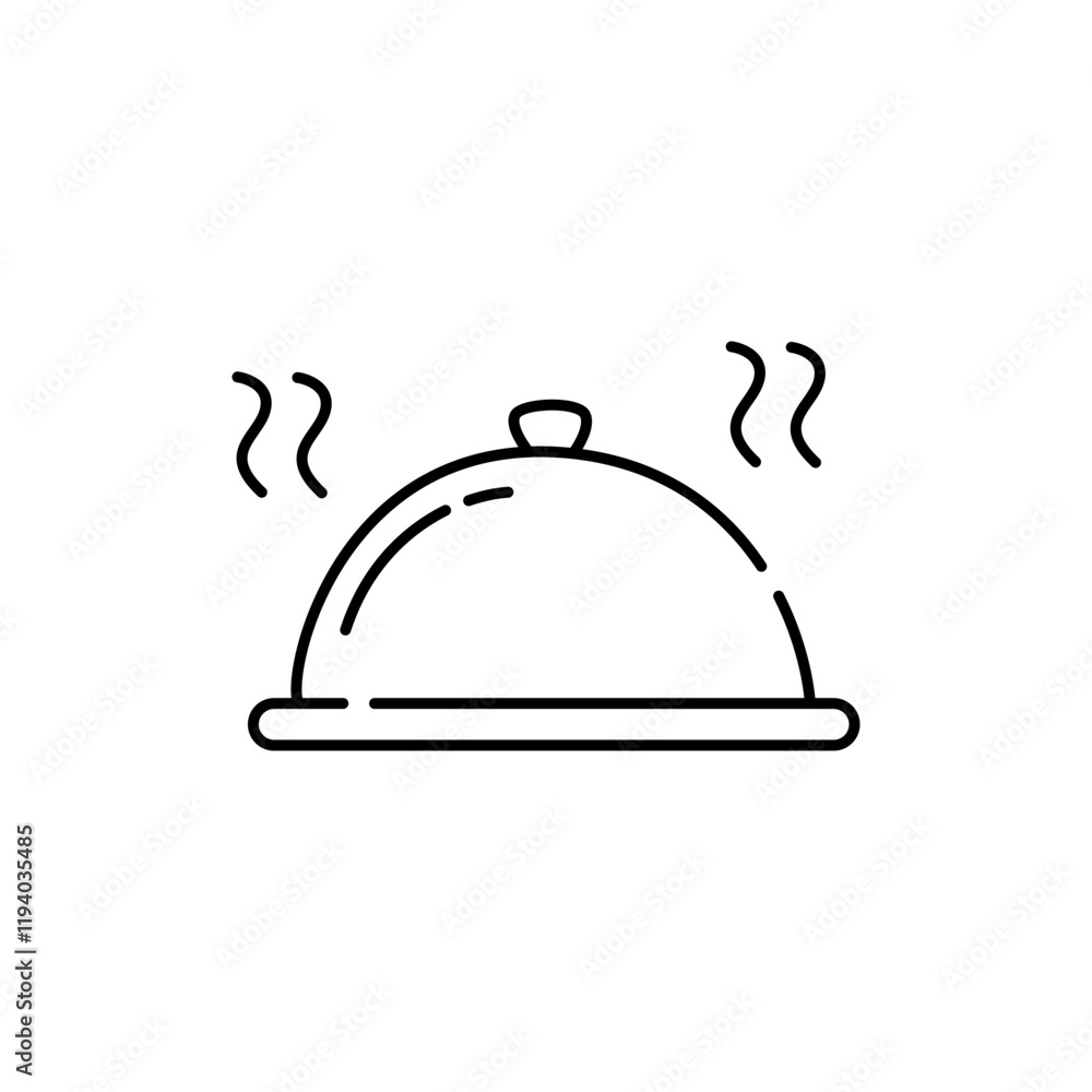 Fototapeta premium Printfood tray vector icon on a white background