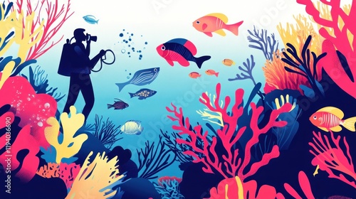 Underwater photographer captures vibrant coral reef scene