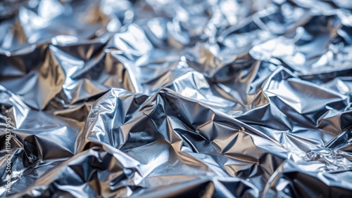 Abstract Silver Crinkles A Textural Exploration of Light and Shadow