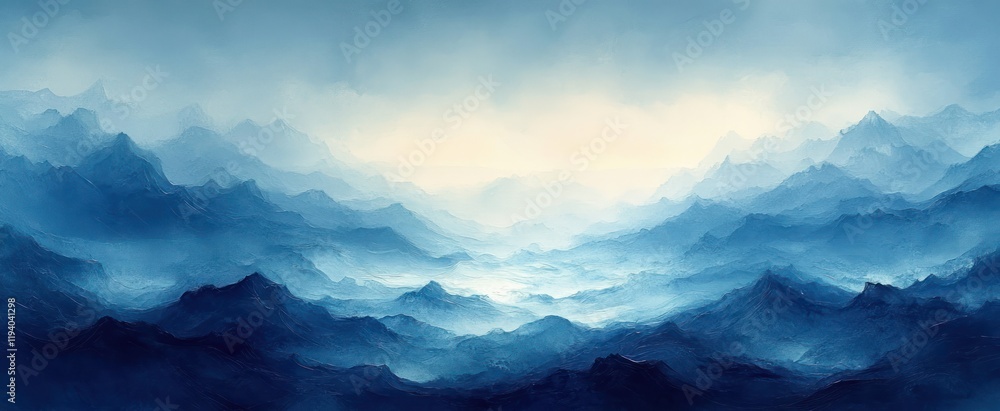Abstract Watercolor Gradient Background in Deep Blue Tones for Tranquil Design Abstract Watercolor Gradient Background in Deep Blue Tones for Tranquil Design